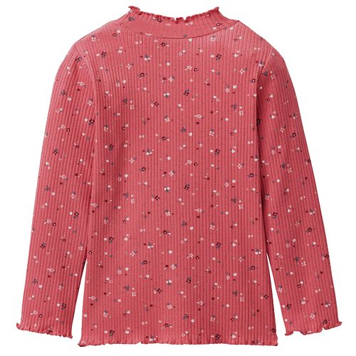 Langarmshirt People Wear Organic gerippt Stehkragen Motiv