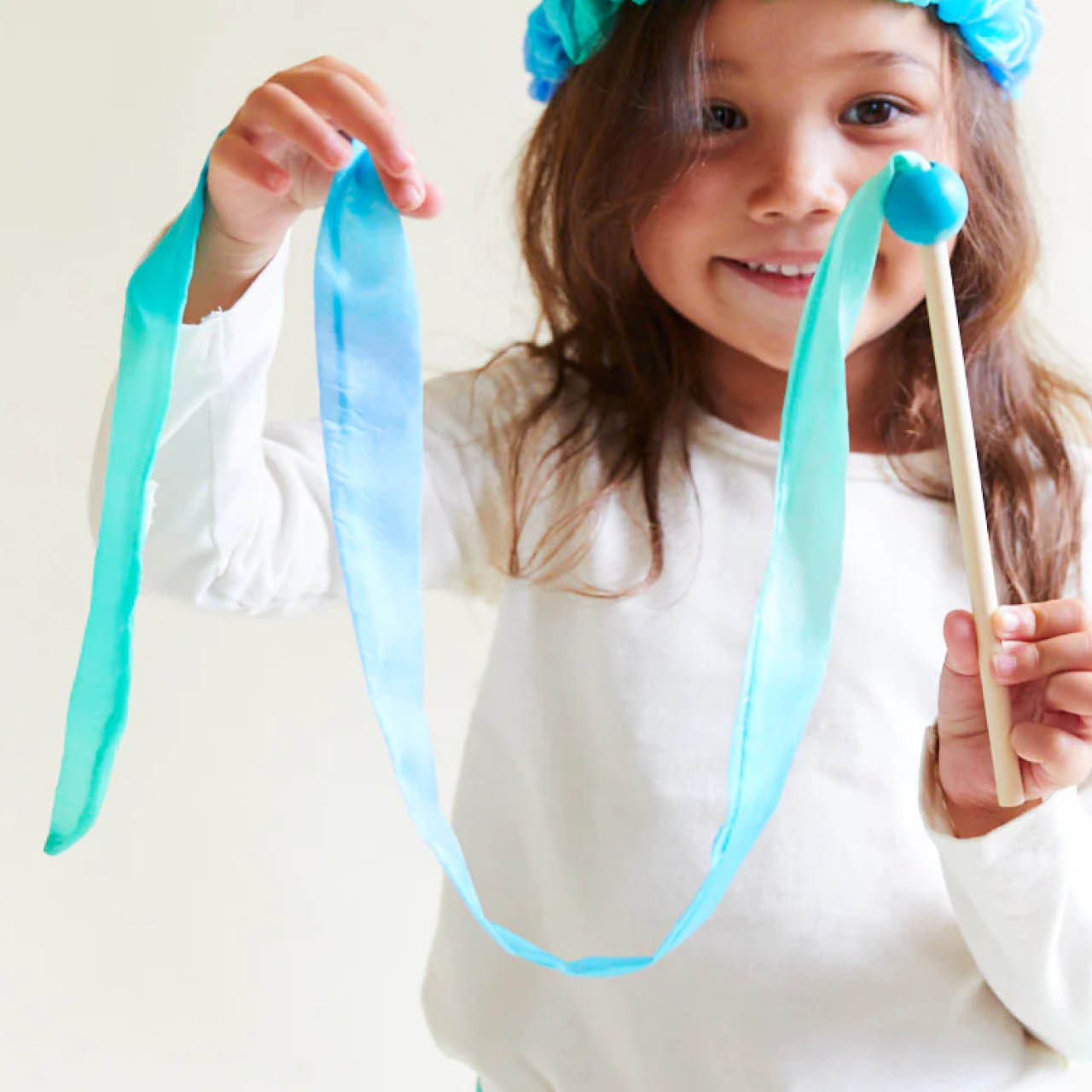 Kleines Tanzband aus Seide 0,9 m - Meer