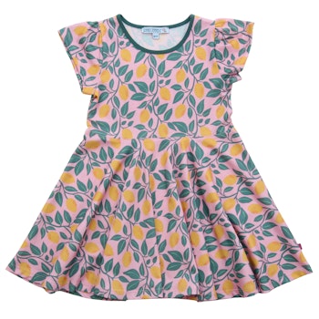 Flatterkleid kurzarm Zitronen Rose