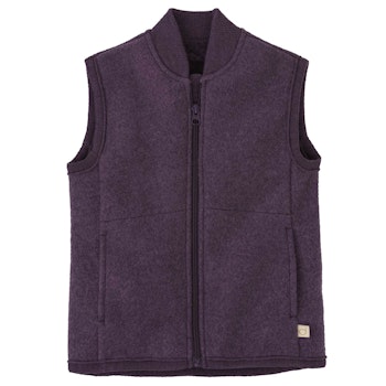 Walk-Weste Zipper aubergine