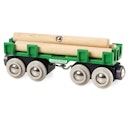 Vorschaubild Langholzwagen und 3 Holzstämme