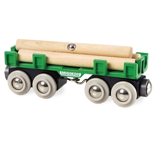 Langholzwagen und 3 Holzstämme