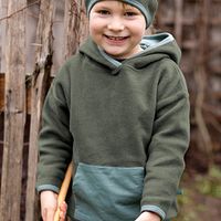 Fleece-Pullover grün