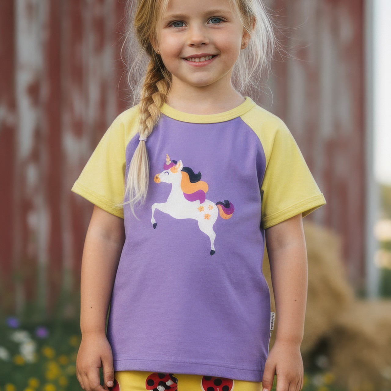 Weiches Raglan Motiv T-Shirt