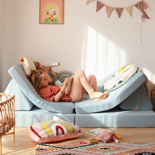 Funzy Spielsofa 4-teilig Hellblau