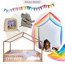 Vorschaubild Montessori Bett 140x200 natur – Bodenbett mit Rausfallschutz