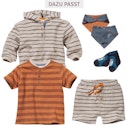 Vorschaubild Leichtes Henley T-Shirt Ringel