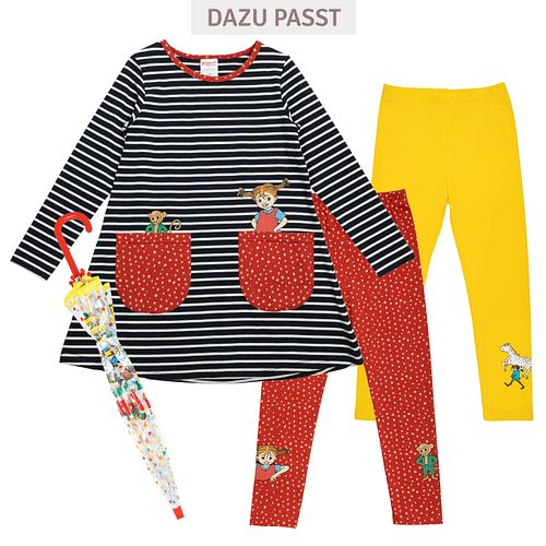 Kleid Pippi Langstrumpf langarm Motiv