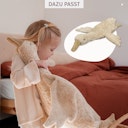 Vorschaubild XL Kuscheltier & Wärmekissen Gans Dinkelspreu 80 cm leinen