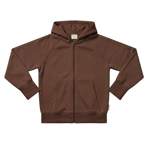 Sweatjacke Kapuze braun