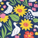 Vorschaubild Kleid langarm Blumenwiese