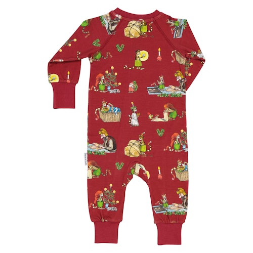 Bambus Schlafanzug Reißverschluss Pettersson & Findus