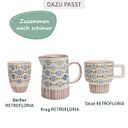 Vorschaubild Becher RETROFLORIA Punkte blau 150 ml stapelbar