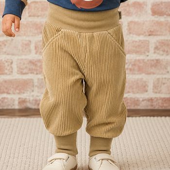 Krabbelhose aus Cord senfgelb