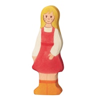 Holzfigur Bäuerin`s Tochter - auf dem Bauernhof