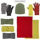 Vorschaubild Damen Loop Wolle Kaschmir Mix rot