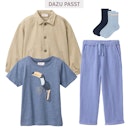 Vorschaubild Leichte Musselin Hose blau