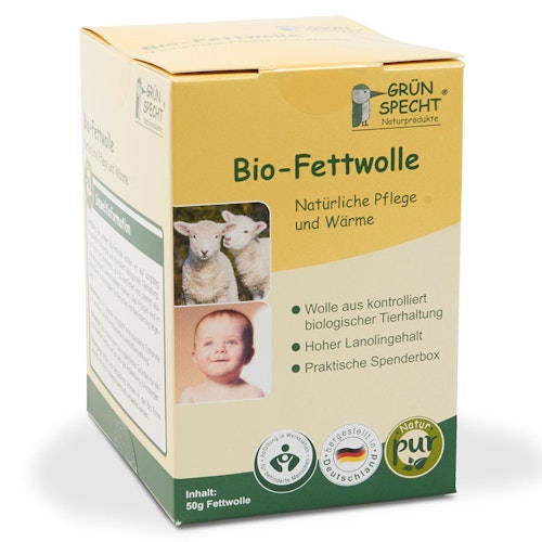 Bio Fettwolle pflegend 50g