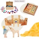 Vorschaubild Spieltuch Seide goldgelb klein 53 x 53 cm