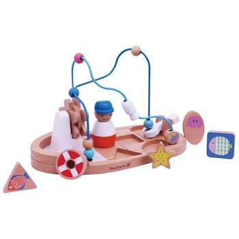 Motorikschleife Fischerboot aus Holz