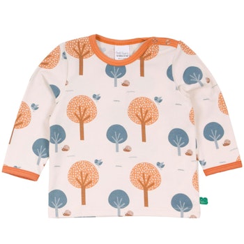 Leichtes Langarmshirt Bäume creme