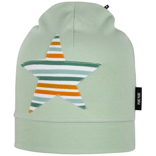 Kinder Beanie Aufnäher Stern Steifen