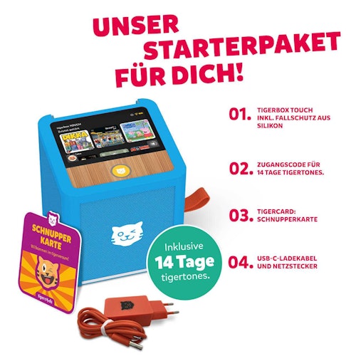 Tigerbox – blaue Hörbox für Kinder