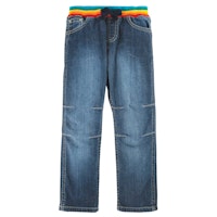 Bequeme Jeanshose mit bunten Bündchen