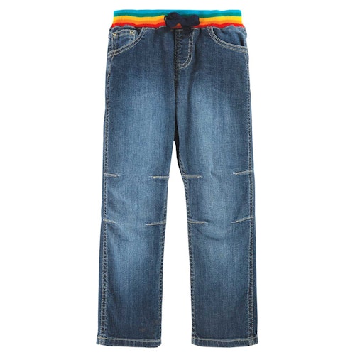 Bequeme Jeanshose mit bunten Bündchen