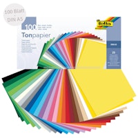 Tonpapier bunt DIN A5 100 Blatt recycelt