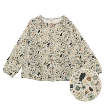 Luftige Musselin Hemdbluse Blumen