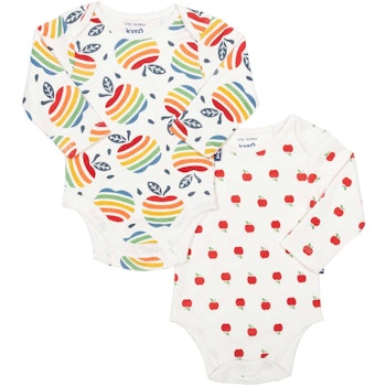 Apfel Babybody langarm Doppelpack