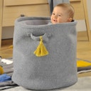 Vorschaubild 3er Set Aufbewahrungskörbe grau