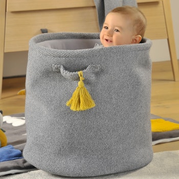 3er Set Aufbewahrungskörbe grau