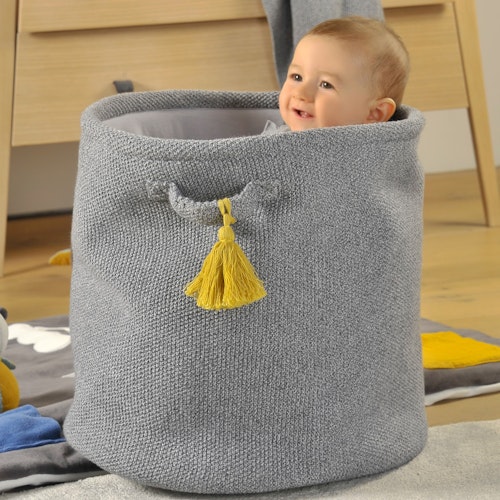 3er Set Aufbewahrungskörbe grau