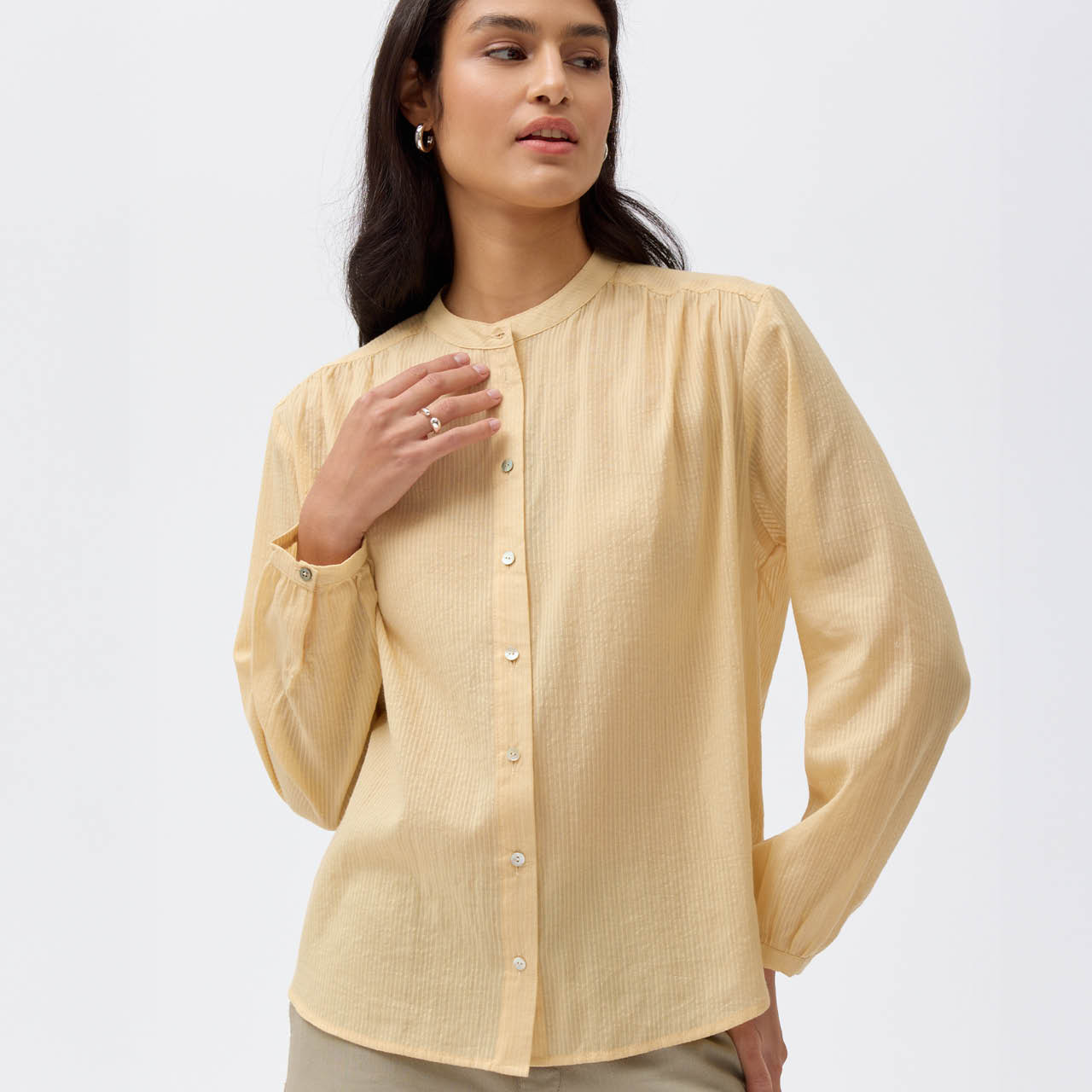 Edle Damen Bluse gelb