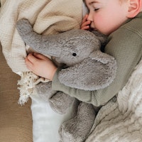 Elefant klein Traubenkernfüllung  Wärmekissen grau