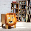 Vorschaubild Kinder Hocker mit Stauraum – Truhenhocker Löwe 46cm