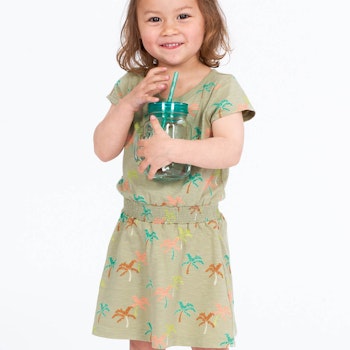 Leichtes Kleid Blumen khaki