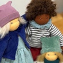Vorschaubild Bio Stoffpuppe Mädchen "Mia" zum An- & Ausziehen 38 cm