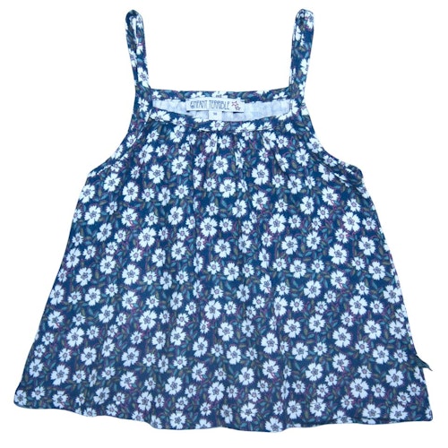 Sommer Shirt Musselin ohne Arm Blumen