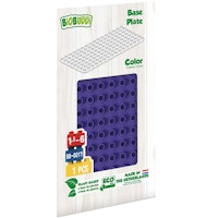 Bauplatte für Stecksteine – Basisplatte lila 12,5x25 cm