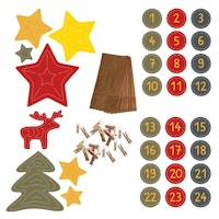 Adventskalender Bastelset Elche – DIY-Kalender mit 24 Tüten & Klammern
