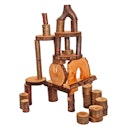 Vorschaubild Holzbauklötze mit Rinde für Spielwelten 36 Stk 3 kg