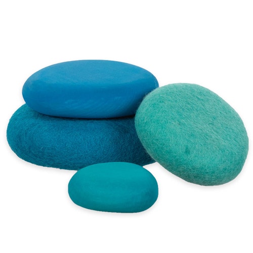 4 Findlinge zum Stapeln und Spielen 11,5 cm