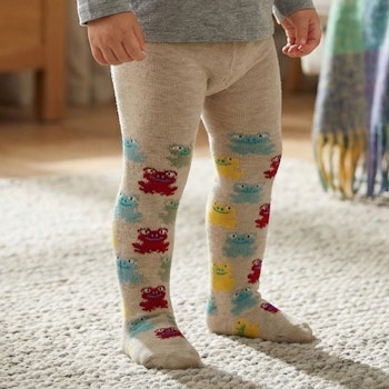 Strumpfhose beige Frösche
