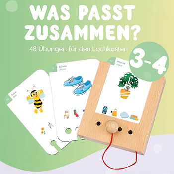 Was passt zusammen? Kartensatz 3-4 Jahre (ohne Lochkasten)