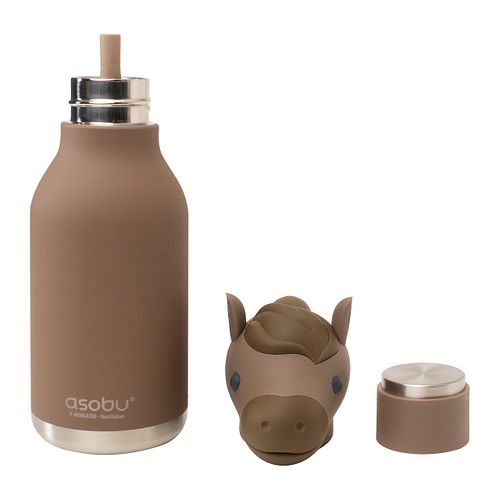 Bestie Bottle Edelstahltrinkflasche mit Trinkhalm Pferd 460 ml