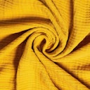 Vorschaubild 105 x 105 cm grosses Mulltuch Biobaumwolle senfgelb