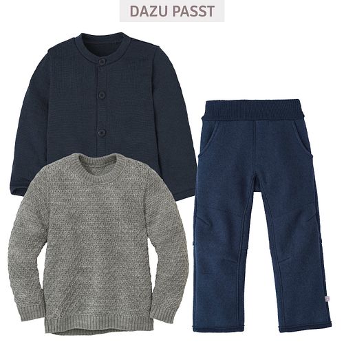 Strickjacke aus Schurwolle mit Knopfleiste